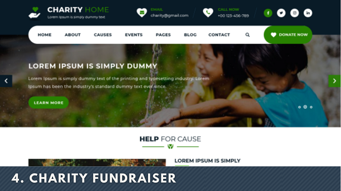 Charity Fundraiser wordpress theme