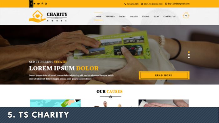 TS Charity wordpress theme