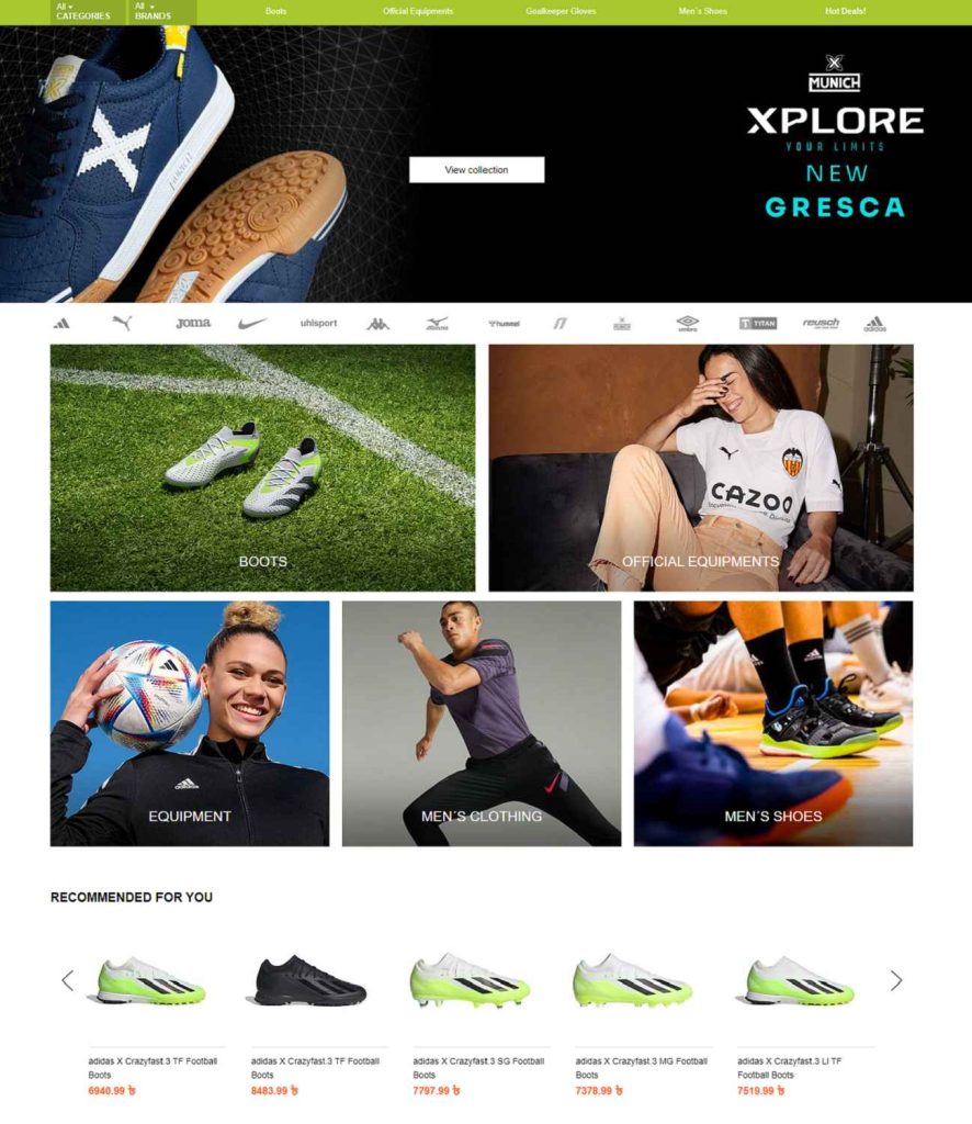 Football Accessories E-commerce Website