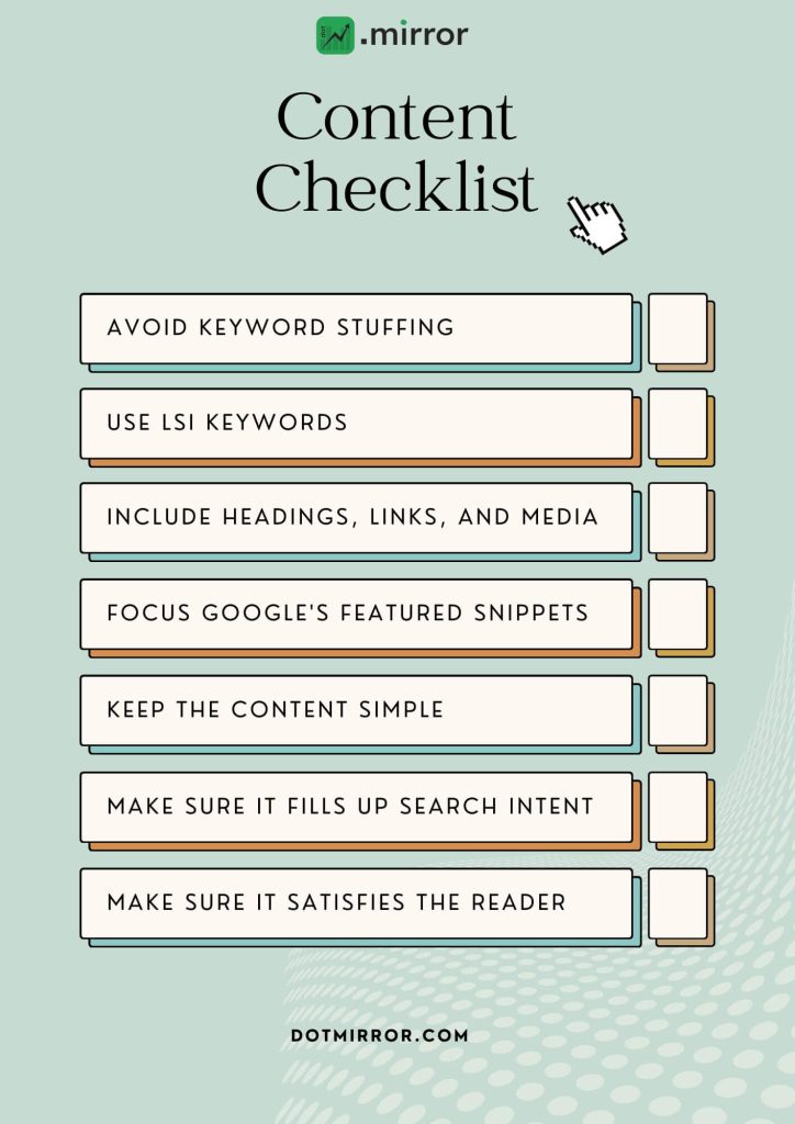 seo blog post checklist