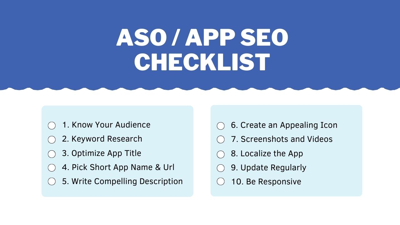 ASO / App SEO Checklist