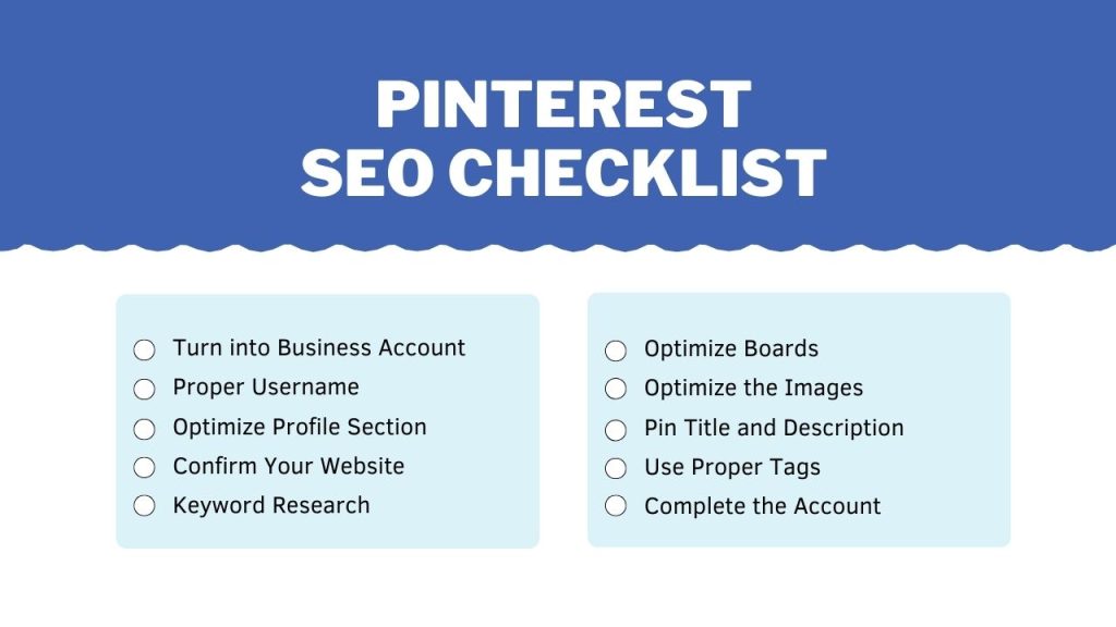 Pinterest
SEO Checklist